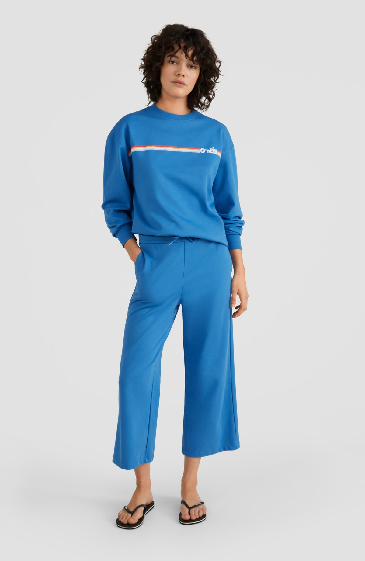 Culotte Wide Leg High-Waist Sweatpants | Palace Blue