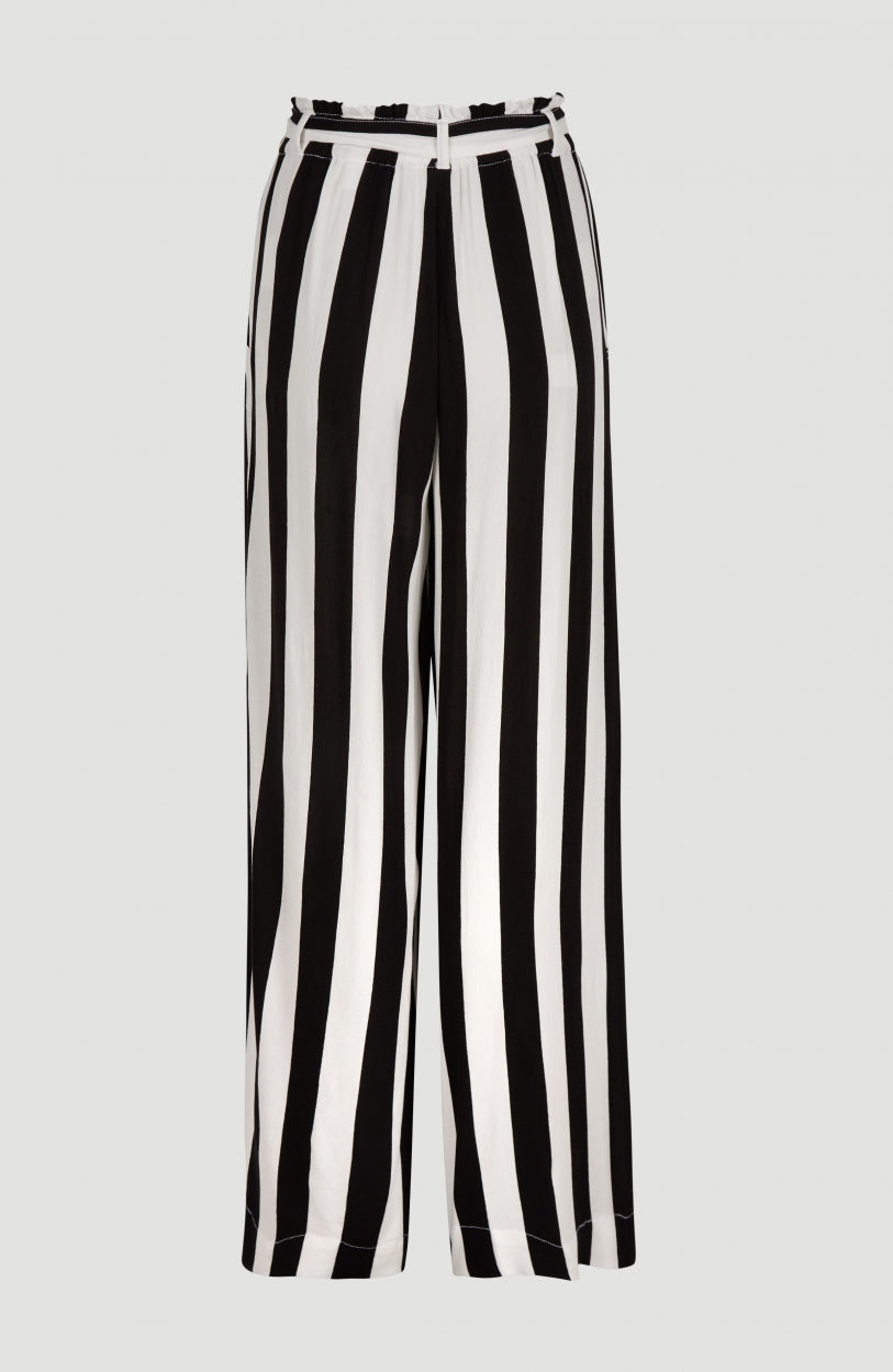 Belted Wide Leg High-Waist Beach Pants | Black AO 1