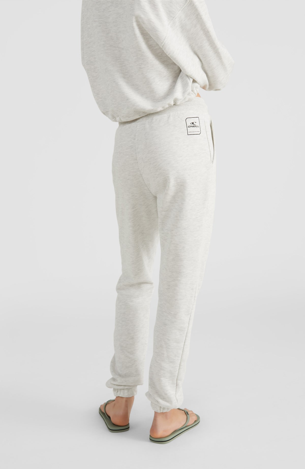 Cube Mid-Waist Sweatpants | White Melange
