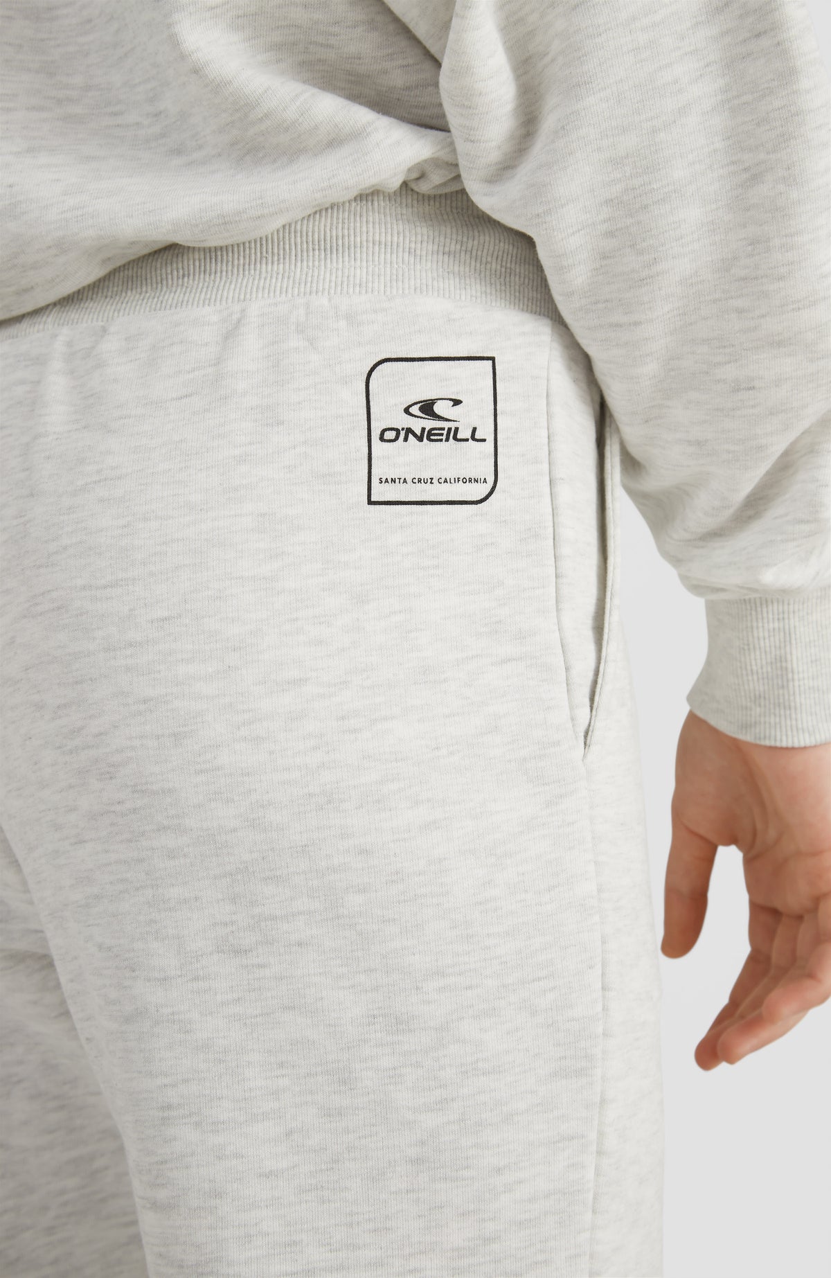 Cube Mid-Waist Sweatpants | White Melange