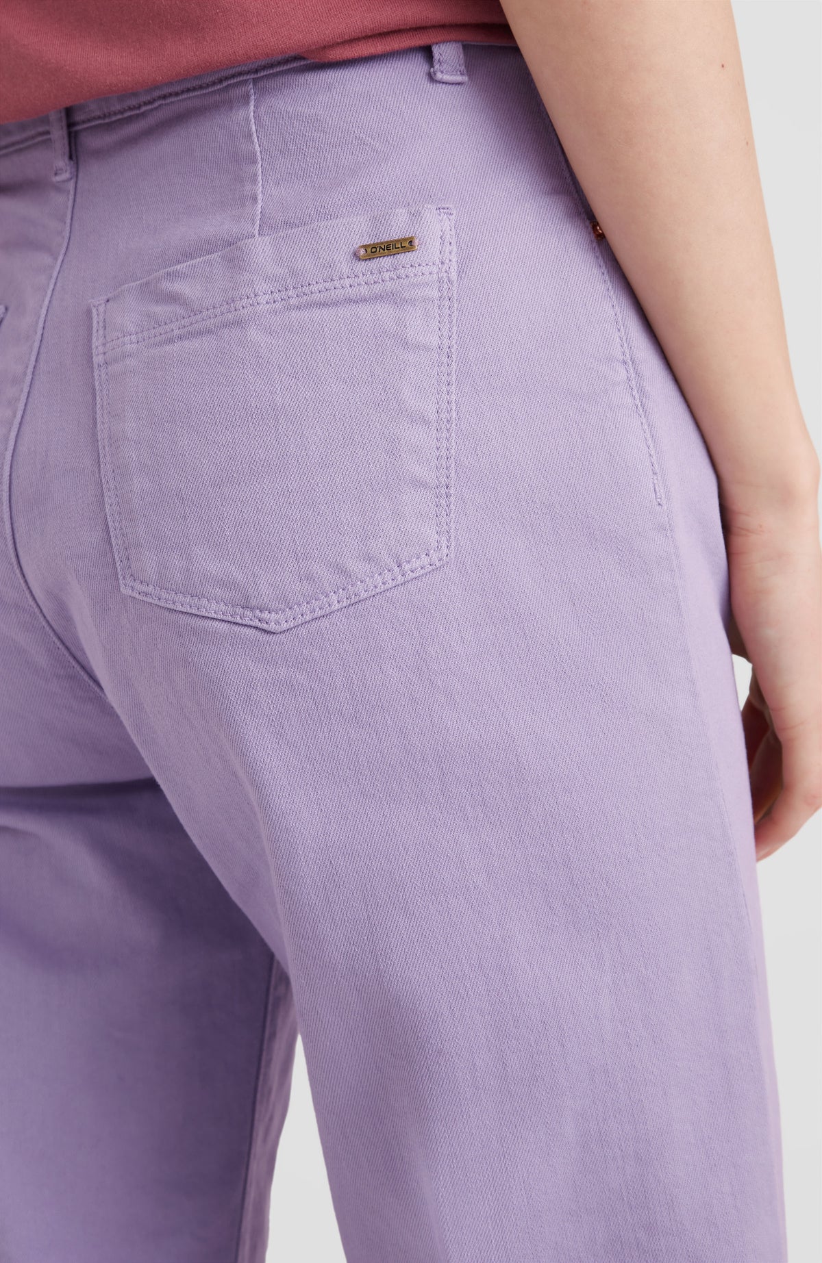 Twill High-Waist Pants | Purple Rose