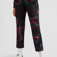 All Over Print Rutile Straight Leg Sweatpants | Black Heat Map