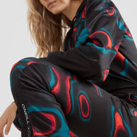 All Over Print Rutile Straight Leg Sweatpants | Black Heat Map
