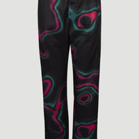 All Over Print Rutile Straight Leg Sweatpants | Black Heat Map