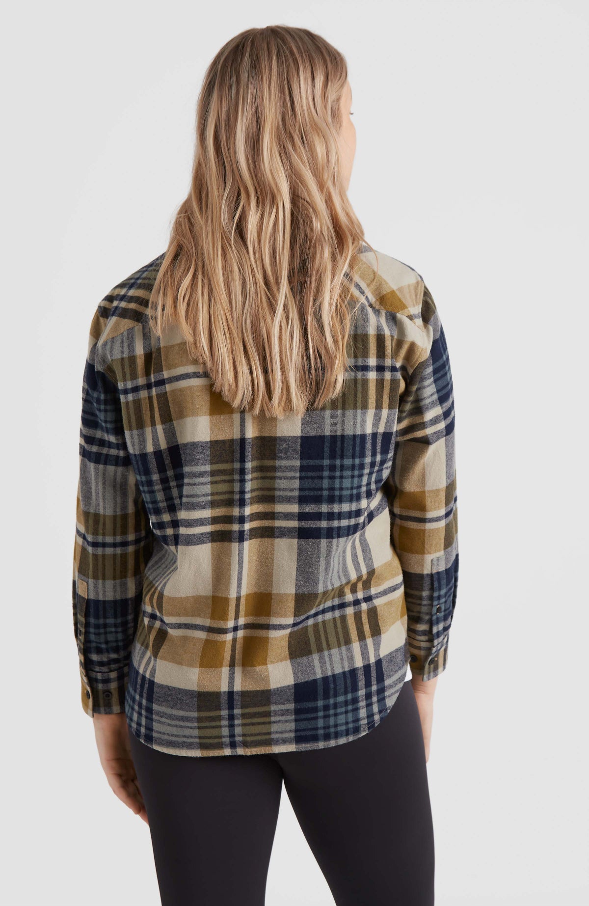 Checked Flannel Shirt | Beige Plaid Check