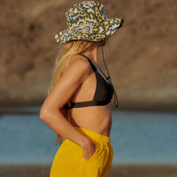 Active Elasticated High-Waist Shorts | Old Gold