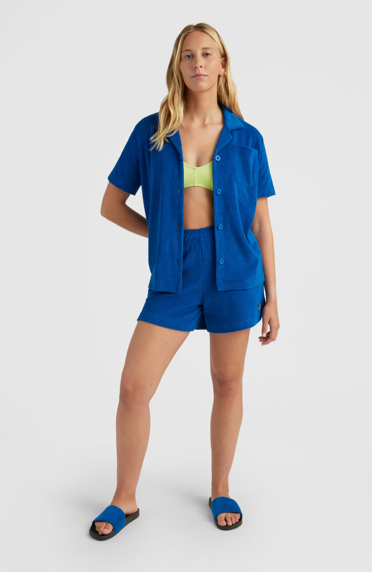 Brights Terry High-Waist Sweatshorts | Princess Blue