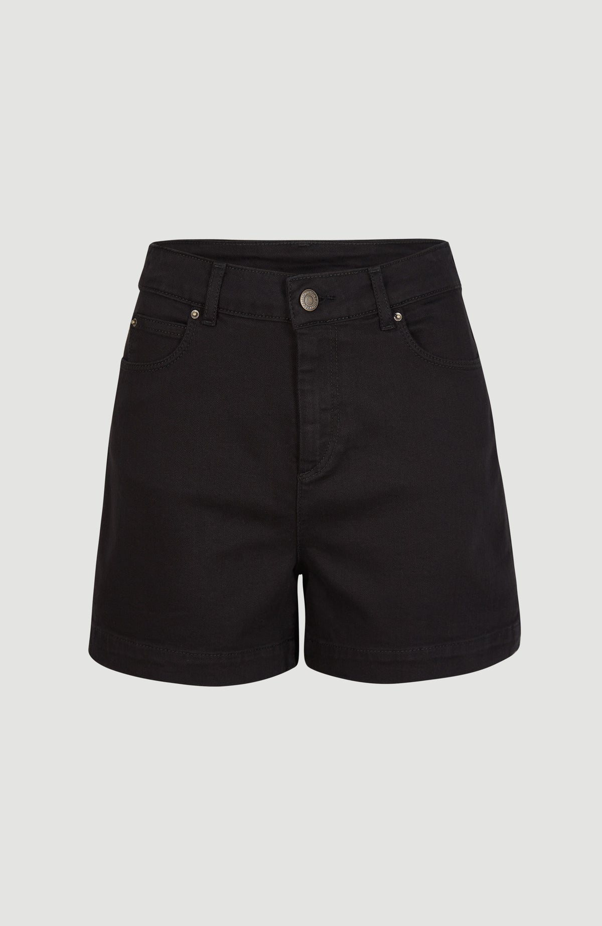 Dive High-Waist Twill Shorts | Black Out
