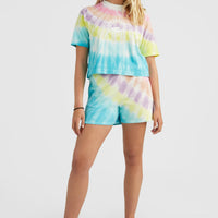Women Of The Wave High-Waist Sweatshorts | Blue Tie Dye