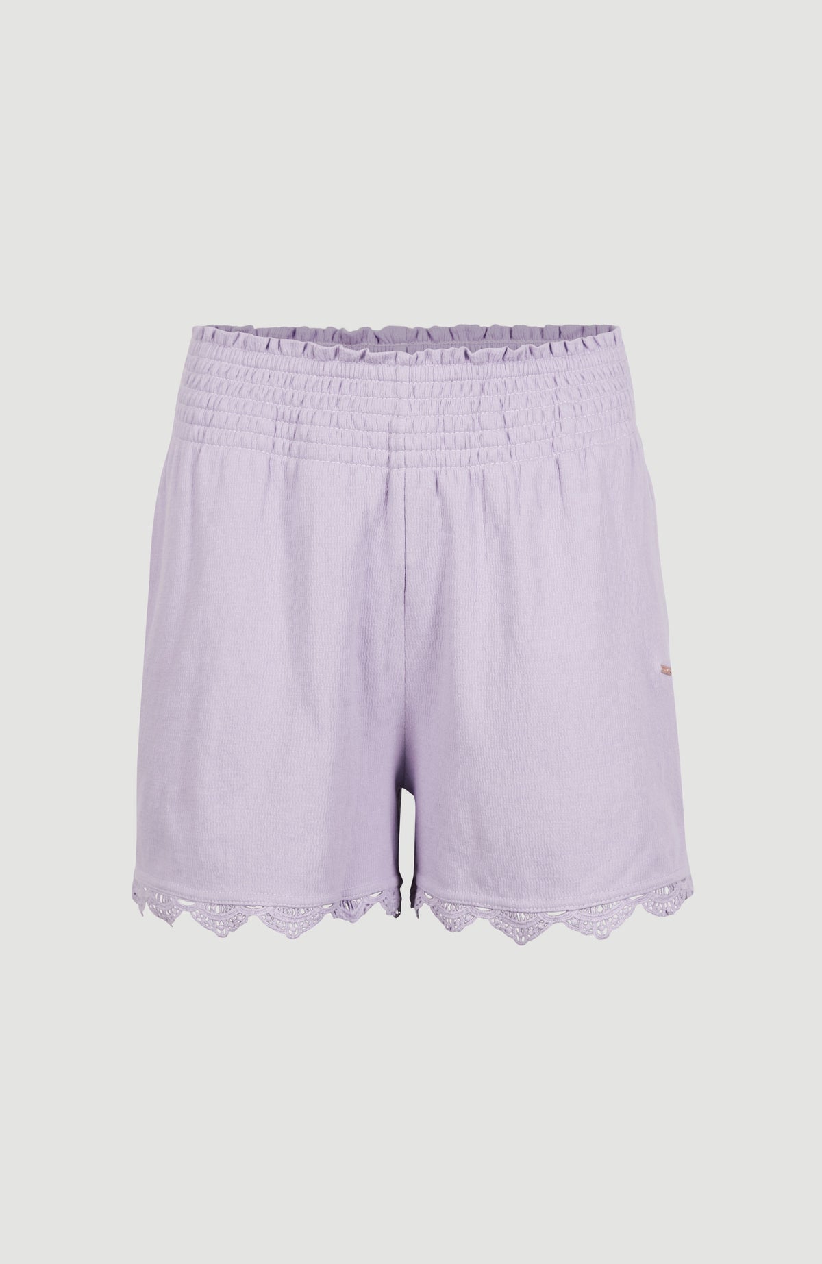 Ava Smocked High-Waist Sweatshorts | Purple Rose