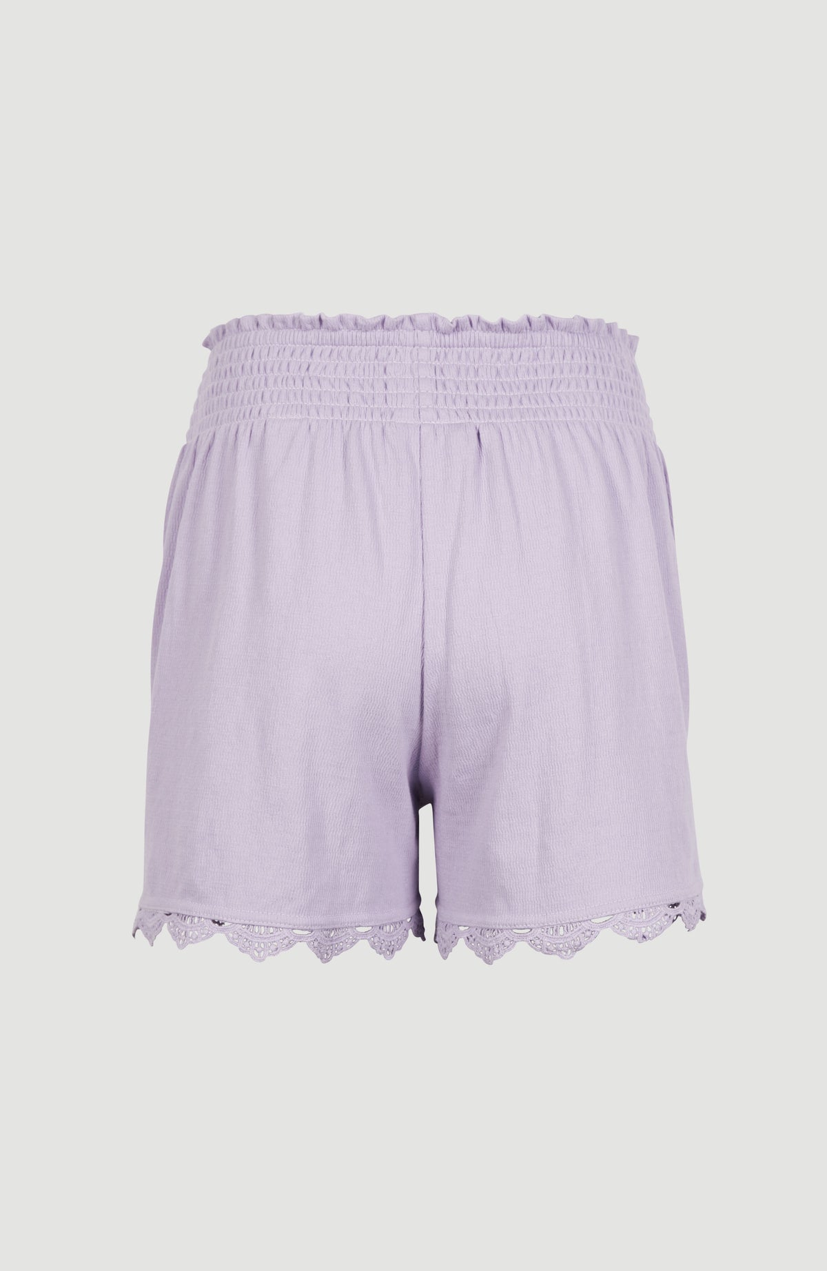 Ava Smocked High-Waist Sweatshorts | Purple Rose