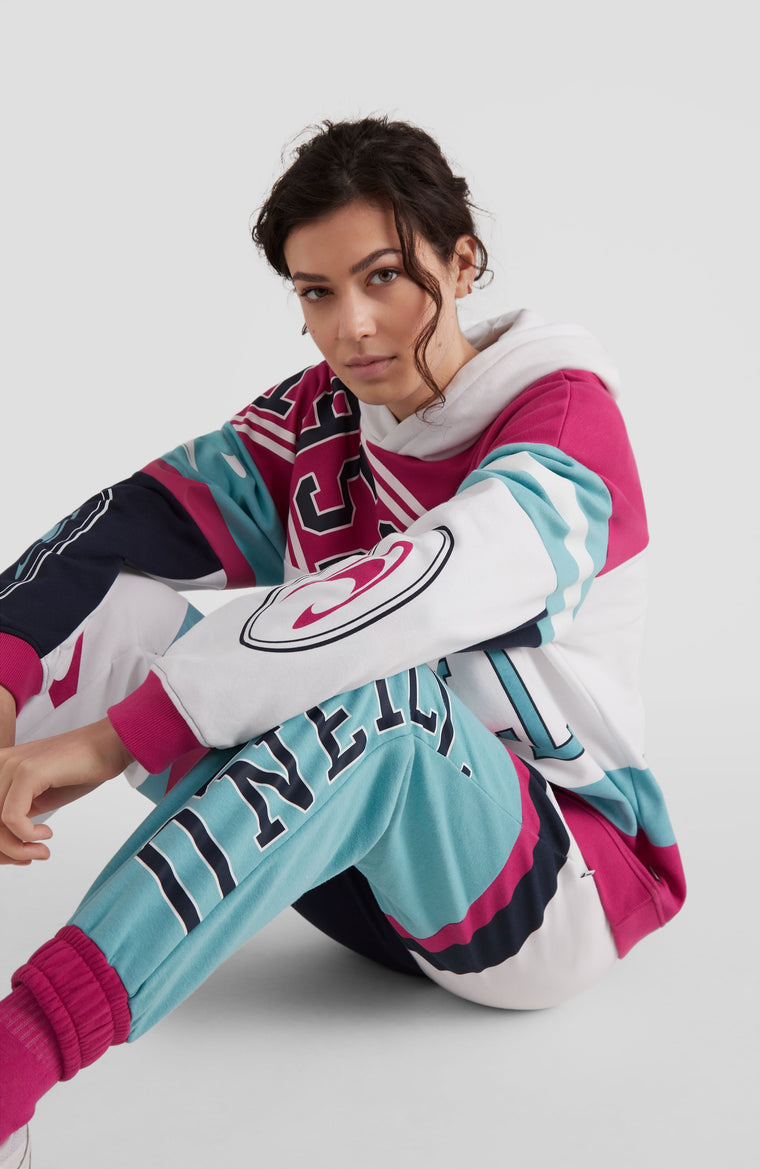 Collegiate Progressive Hoodie | Aqua Sea Colour Block