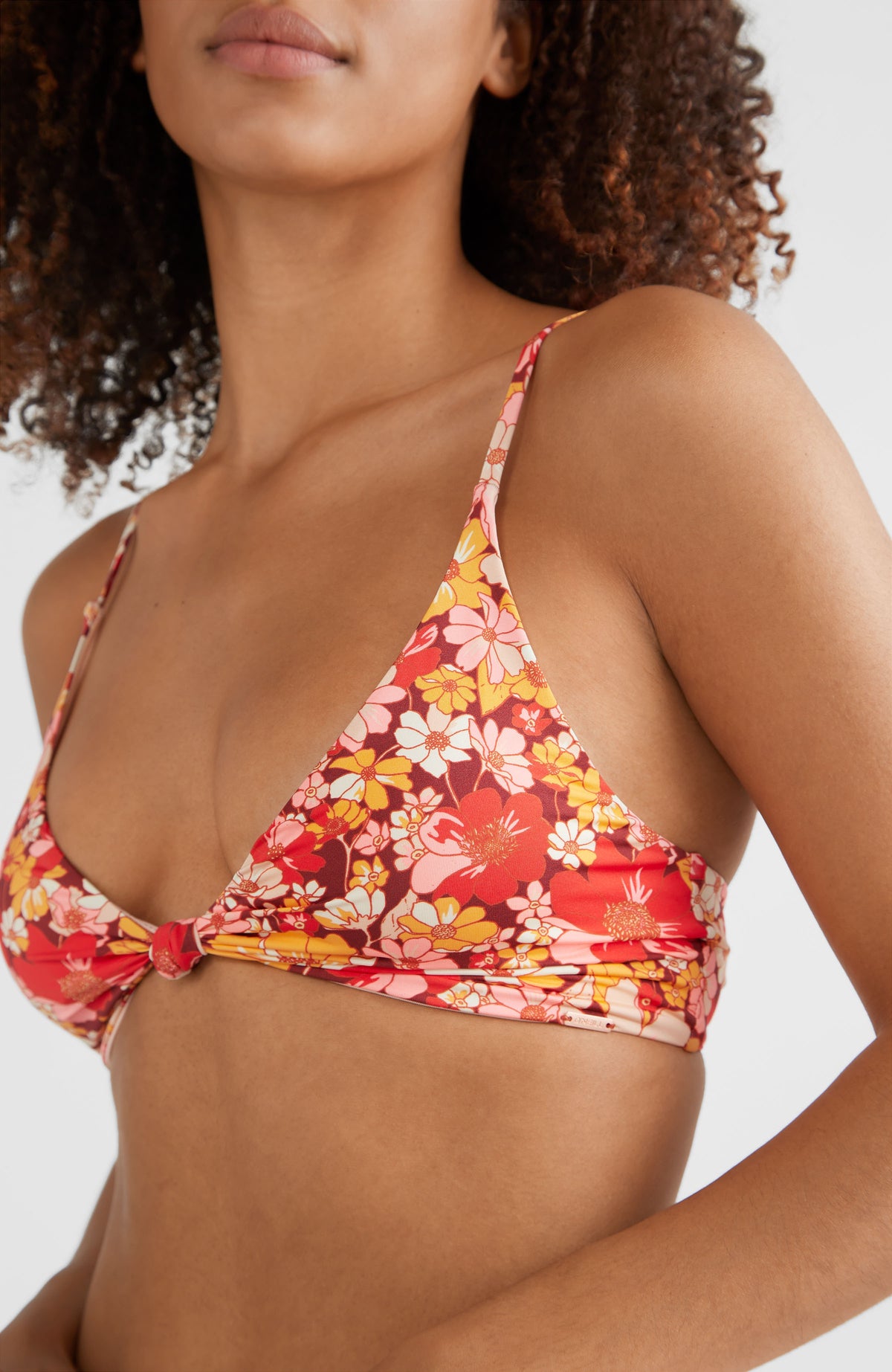 Charlotte Knot Retro Bralette Bikini Top | Red AO 1