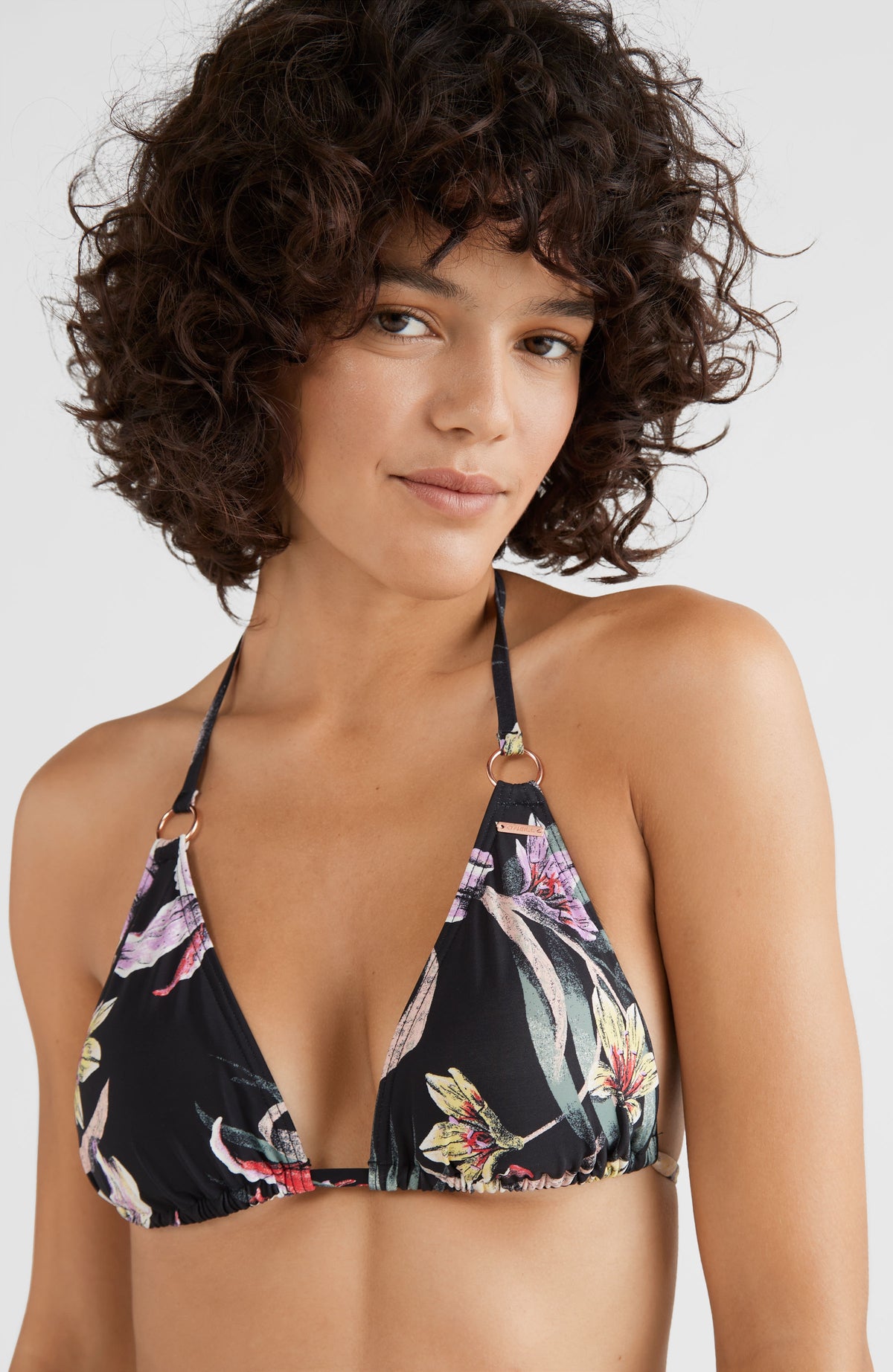 Capri Triangle Bikini Top | Black AO 1