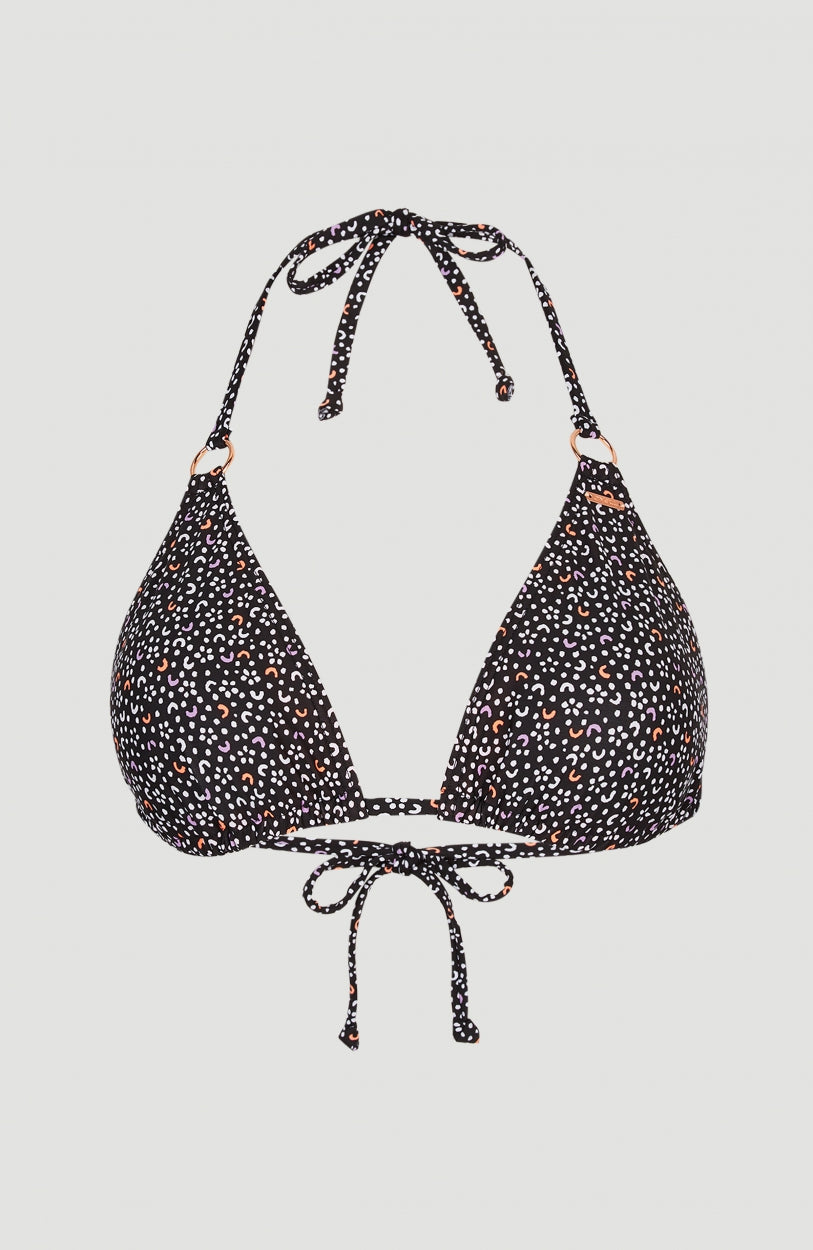 Capri Triangle Bikini Top | Black AO 2