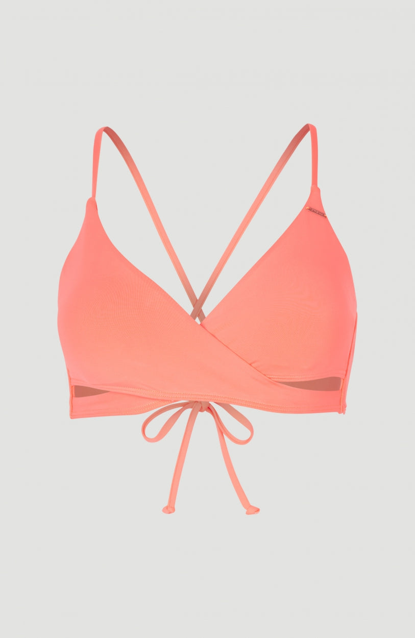 Baay Bralette Bikini Top | Neon Coral