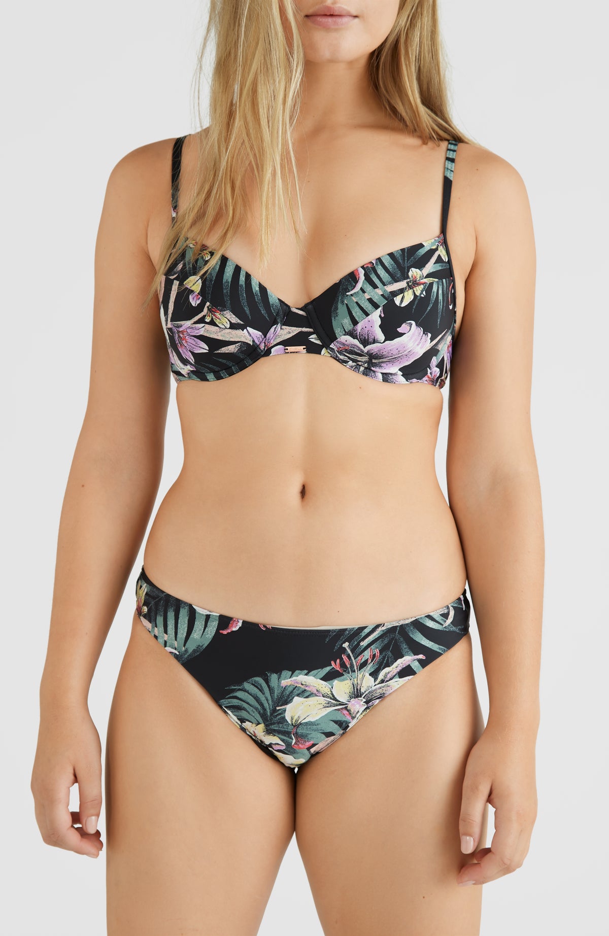 Julia - Rita Mould Wire Bra Bikini Set | Black AO 1