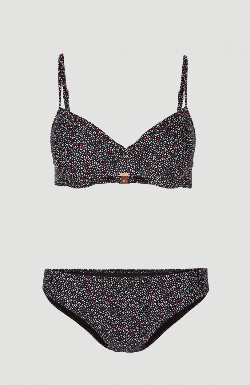 Julia - Rita Mould Wire Bra Bikini Set | Black AO 2