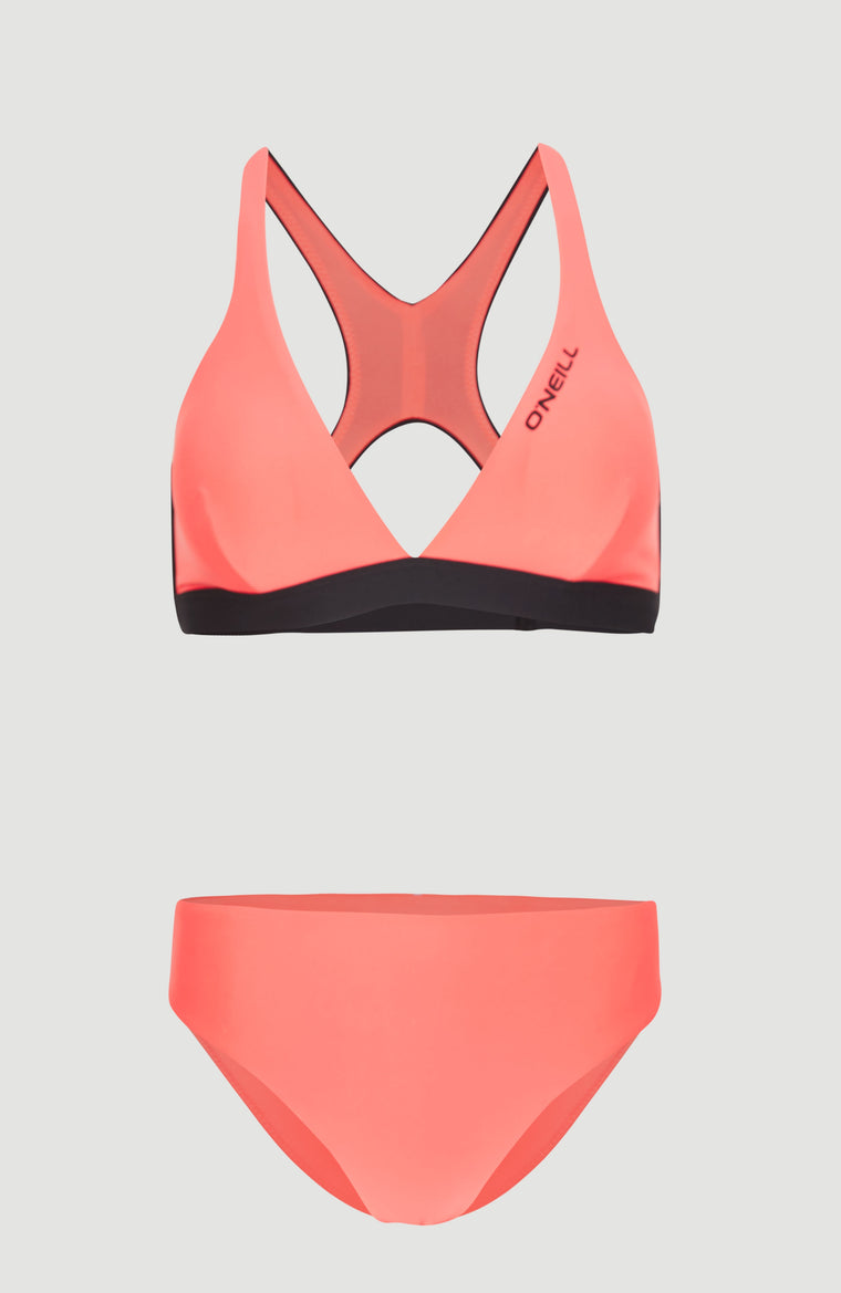 Hyperfreak Bikini Set | Georgia Peach Colour Block