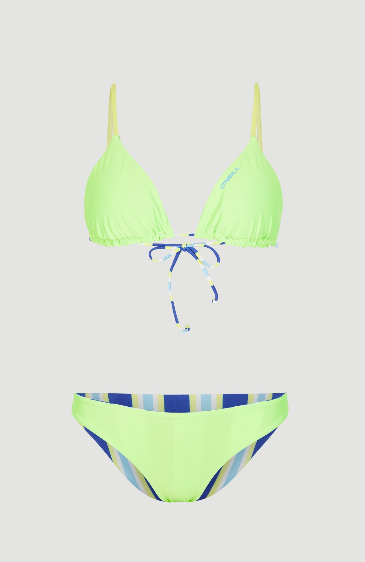 Drift Rockley Revo Triangle Bikini Set | Blue Towel Stripe