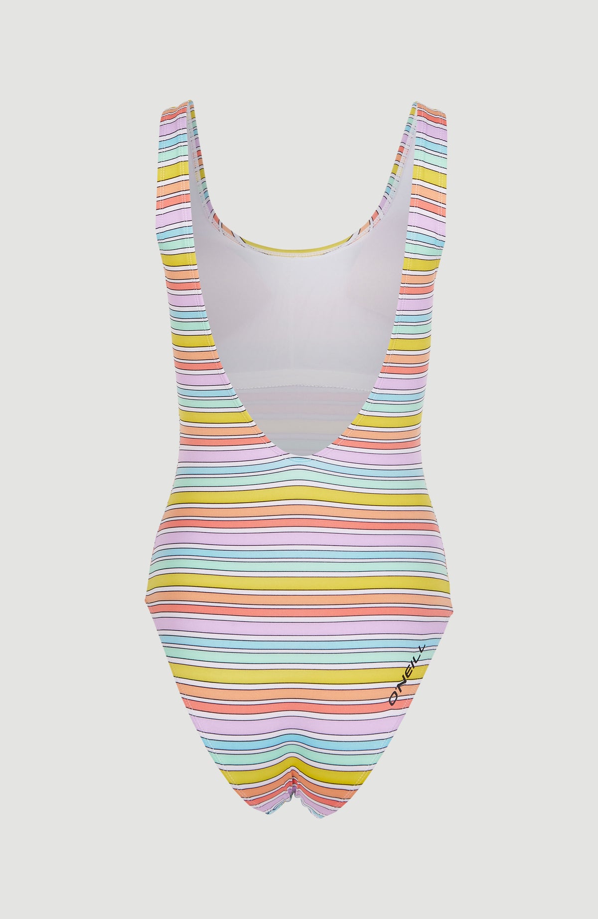 Cali Retro Swimsuit | Bright Multi Coloured Stripe