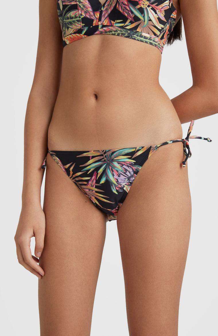 Bondey Bikini Bottoms | Black Tropical Flower