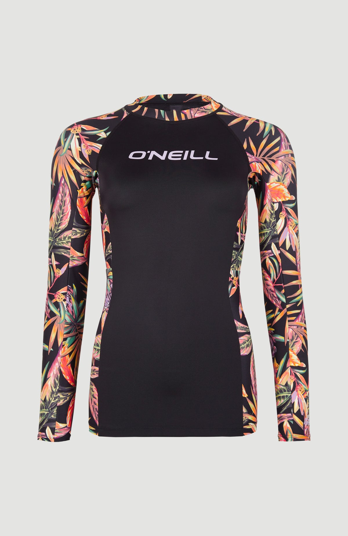 Anglet Longsleeve UPF 50+ Sun Shirt Skin | Black Tropical Flower