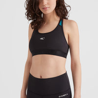 Active Sport Top | Black Out Colour Block