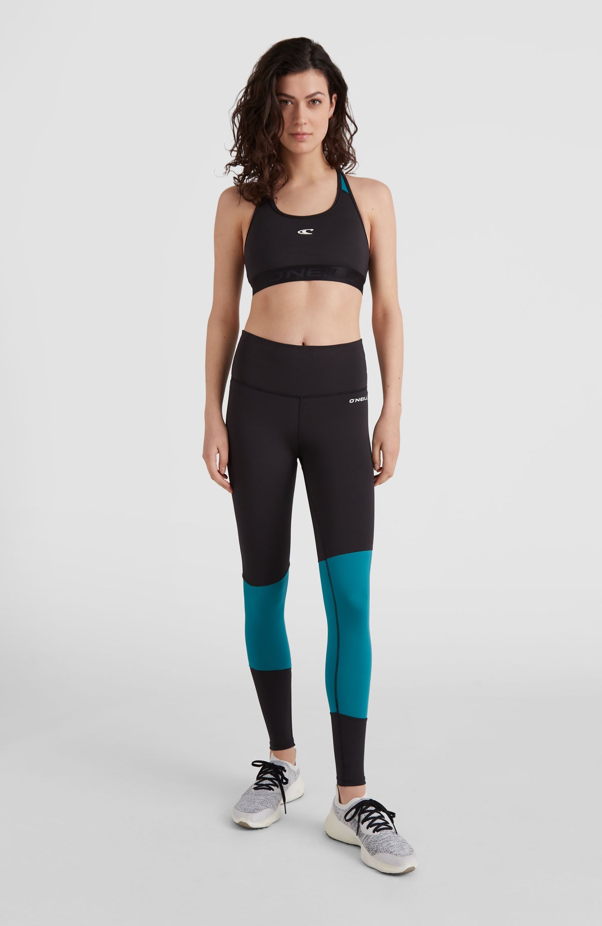 Active Sport Top | Black Out Colour Block