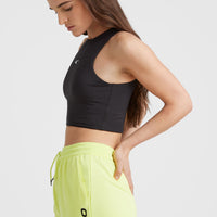 Active Cropped Sports Top | Black Out