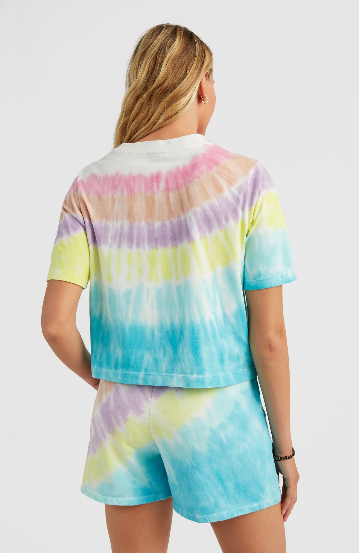 Women Of The Wave Cropped T-Shirt | Blue Tie Dye
