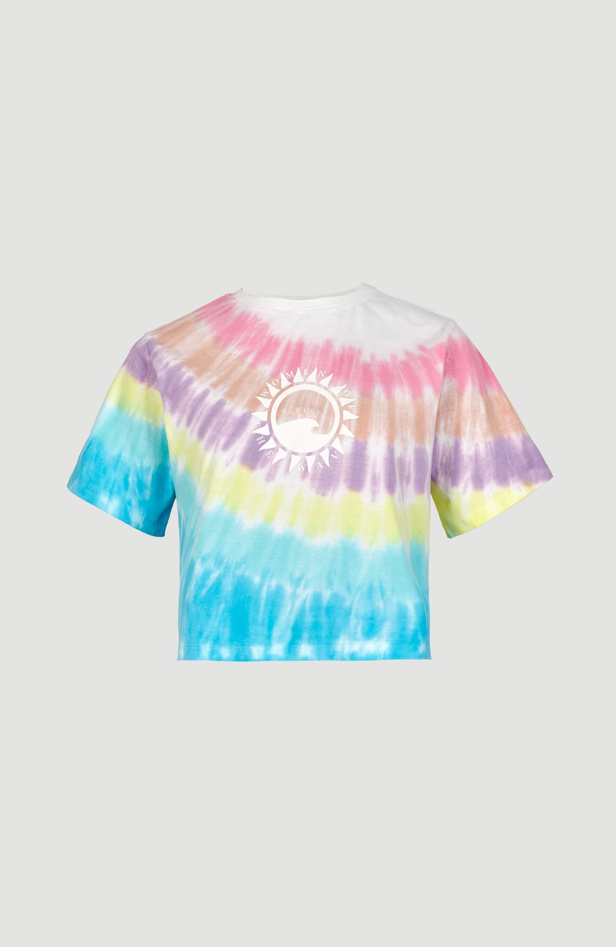 Women Of The Wave Cropped T-Shirt | Blue Tie Dye