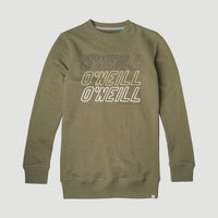 All Year Crew Sweatshirt | Olive Leaves -A