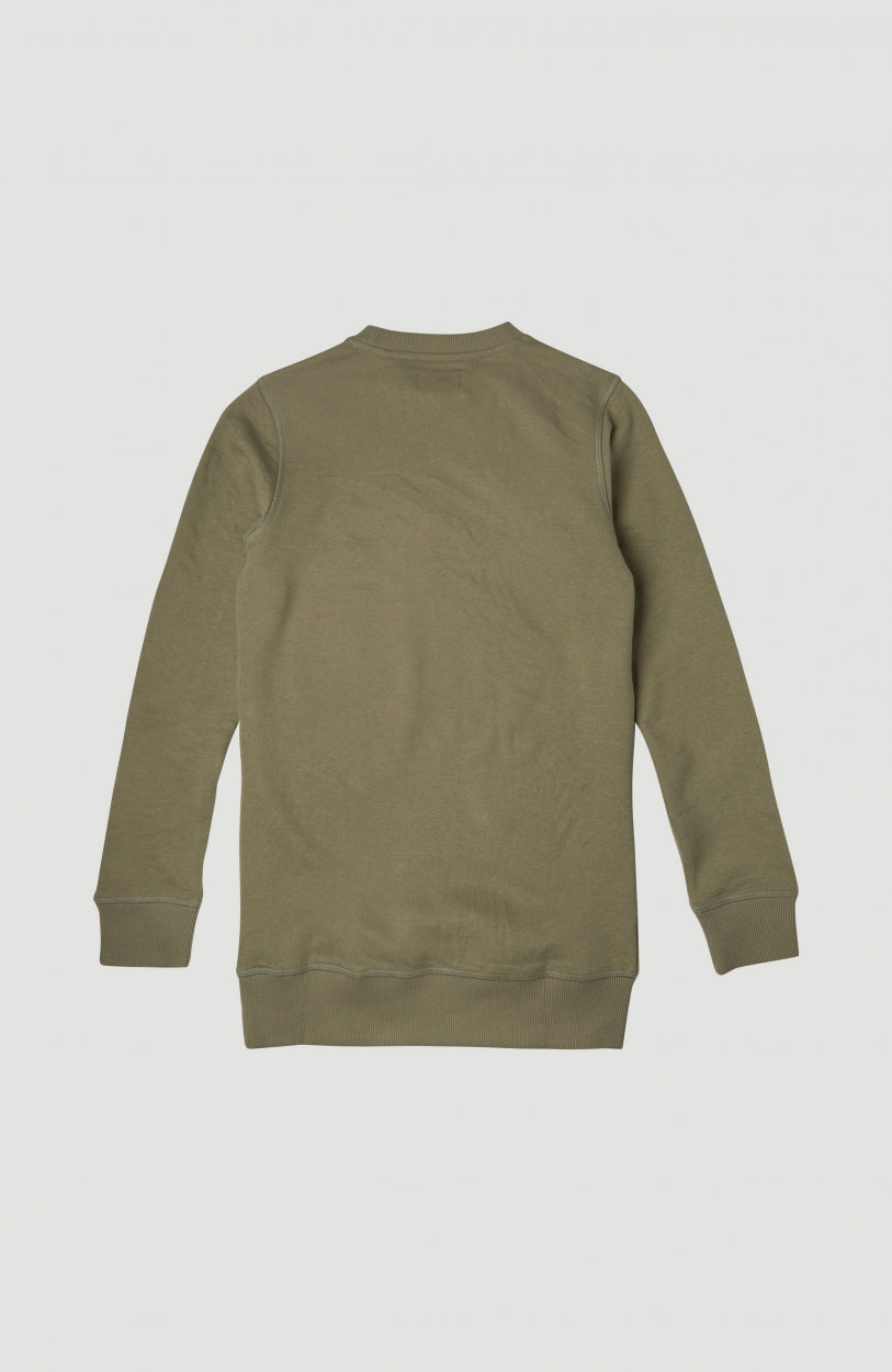 All Year Crew Sweatshirt | Olive Leaves -A