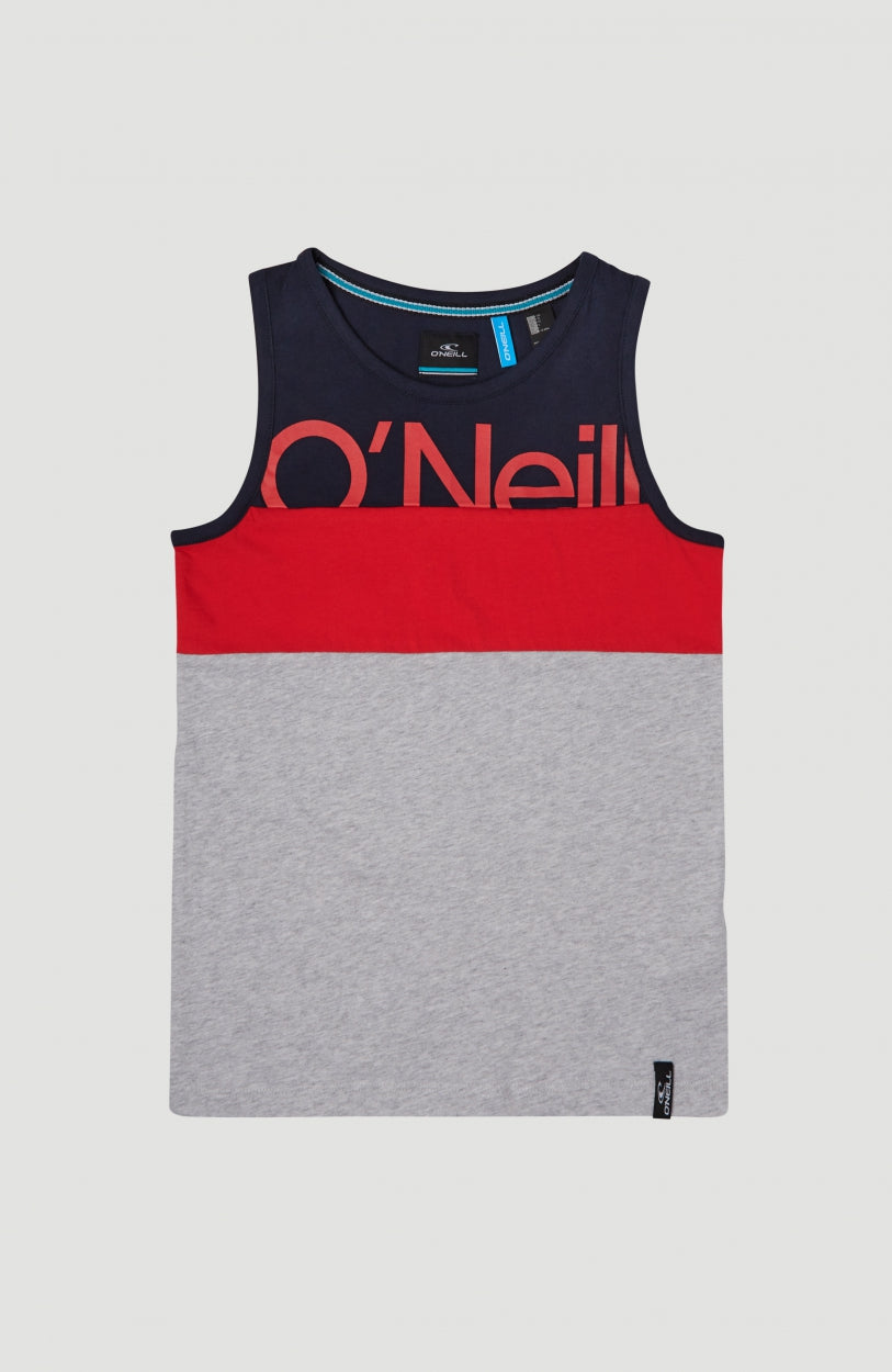 Colorblock Tanktop | Light Grey Melange -A
