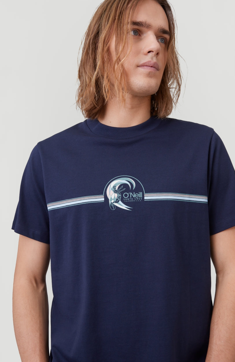 Center Surfer T-Shirt | Ink Blue -A