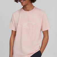 Abstract Wave T-Shirt | Crystal Rose