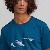Abstract Wave T-Shirt | Moroccan Blue