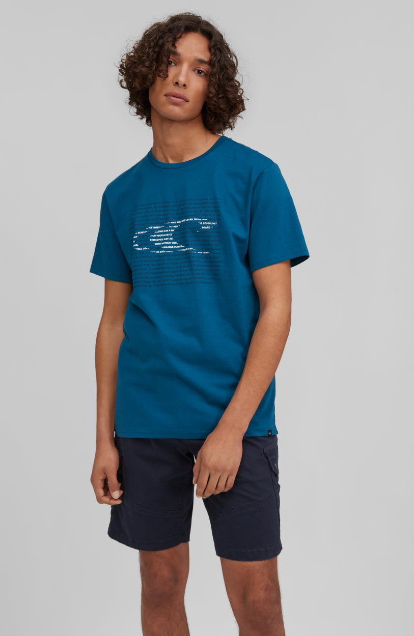 Abstract Wave T-Shirt | Moroccan Blue
