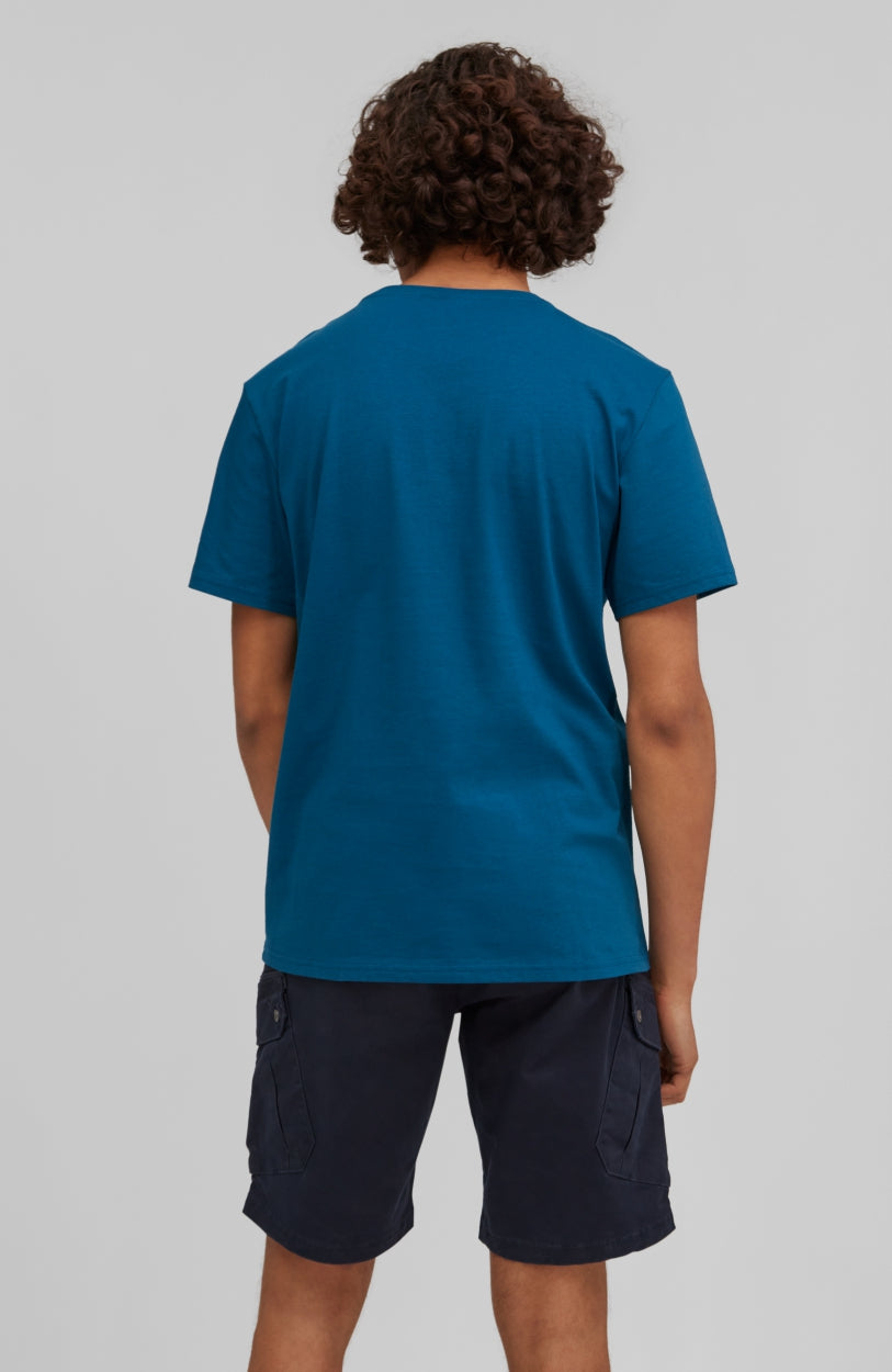 Abstract Wave T-Shirt | Moroccan Blue