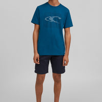 Abstract Wave T-Shirt | Moroccan Blue
