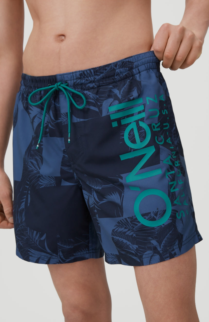 Cali Floral 2 Shorts | Blue With Blue
