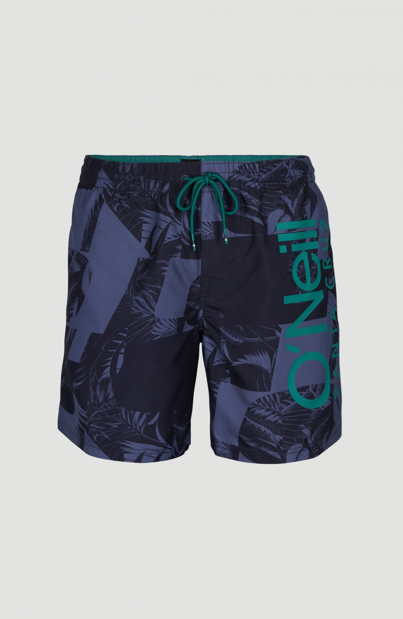 Cali Floral 2 Shorts | Blue With Blue