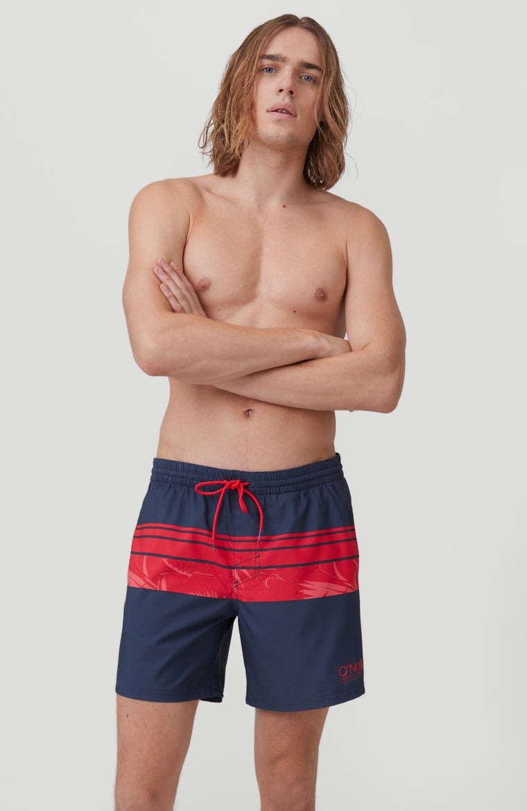 Cali Stripe Shorts | Blue With Red