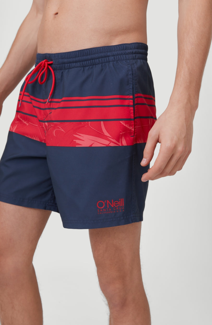 Cali Stripe Shorts | Blue With Red
