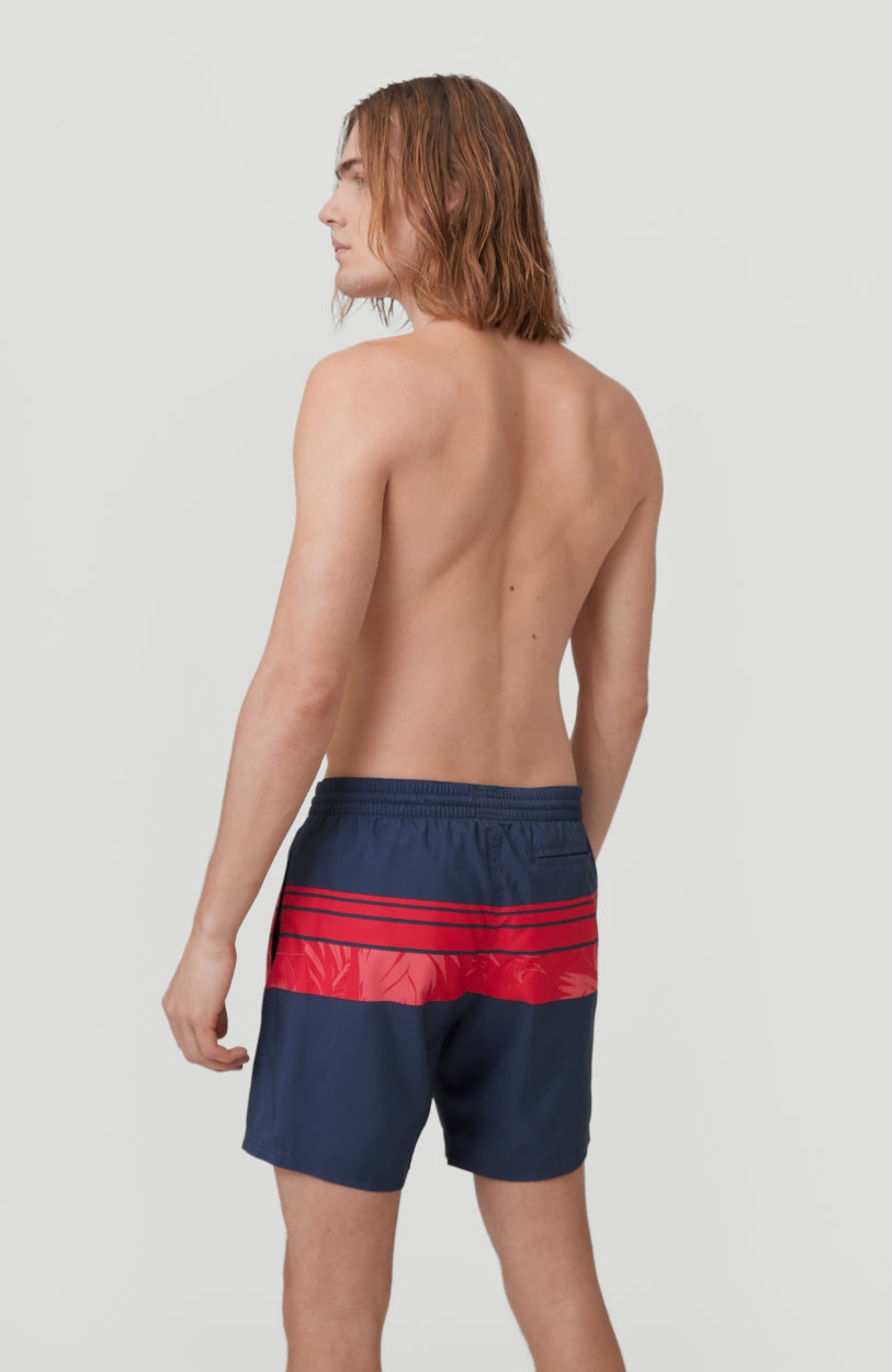 Cali Stripe Shorts | Blue With Red