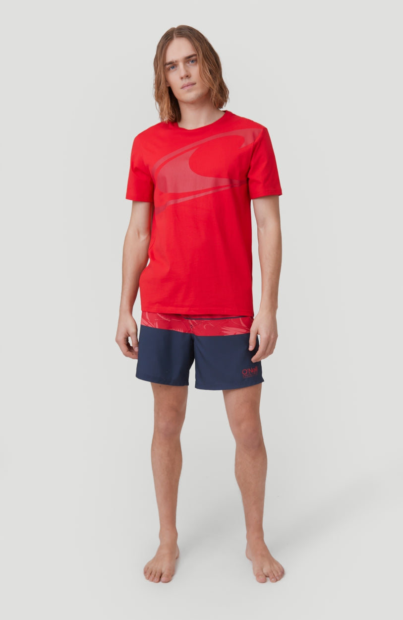 Cali Stripe Shorts | Blue With Red