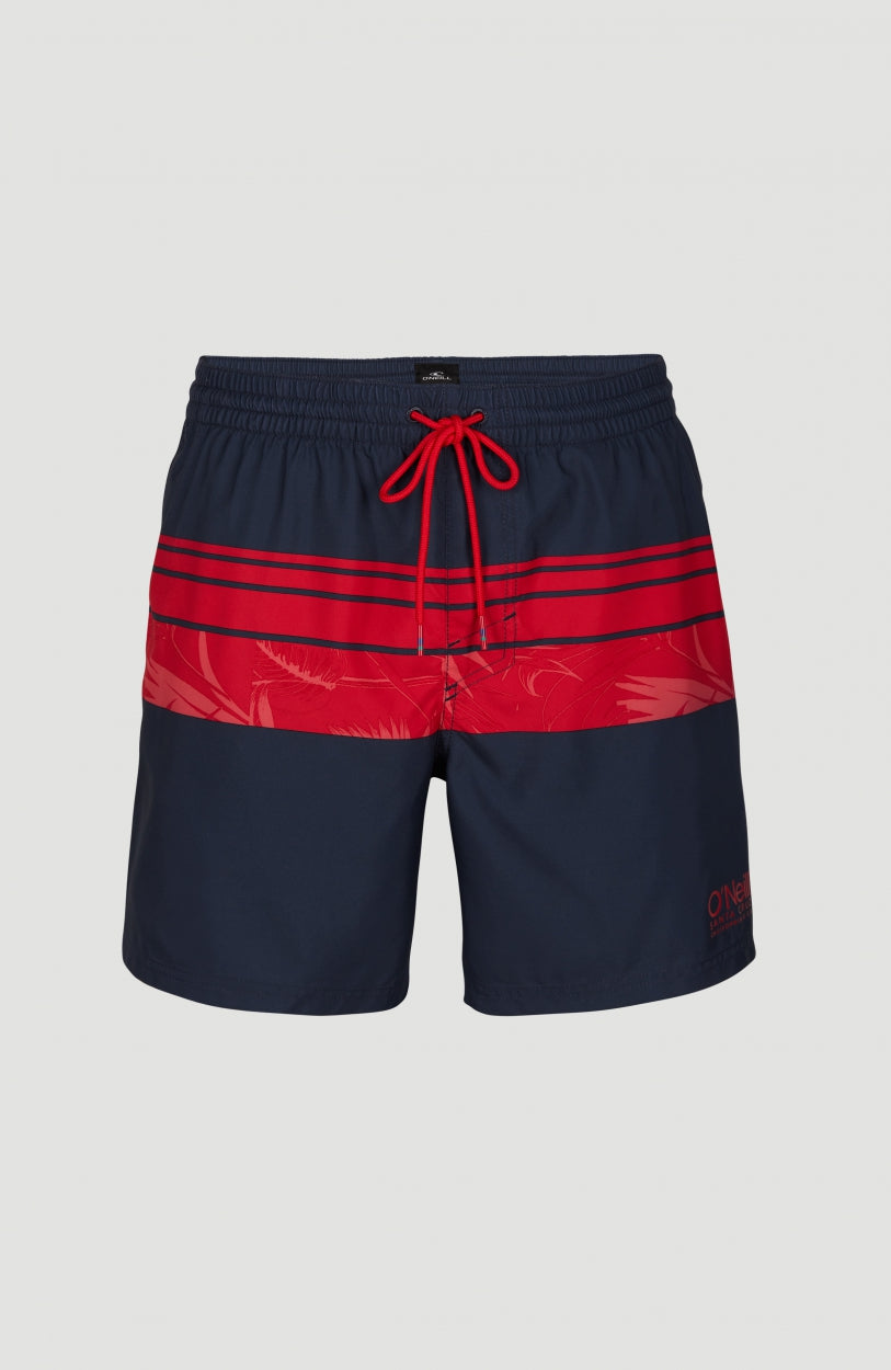 Cali Stripe Shorts | Blue With Red