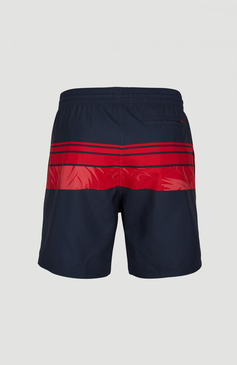 Cali Stripe Shorts | Blue With Red