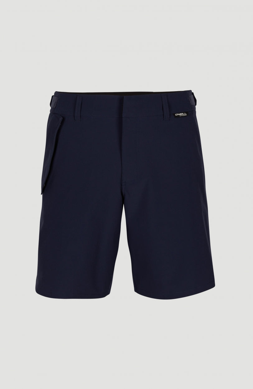 Waterproof-Pocket Hybrid Shorts | Ink Blue -A